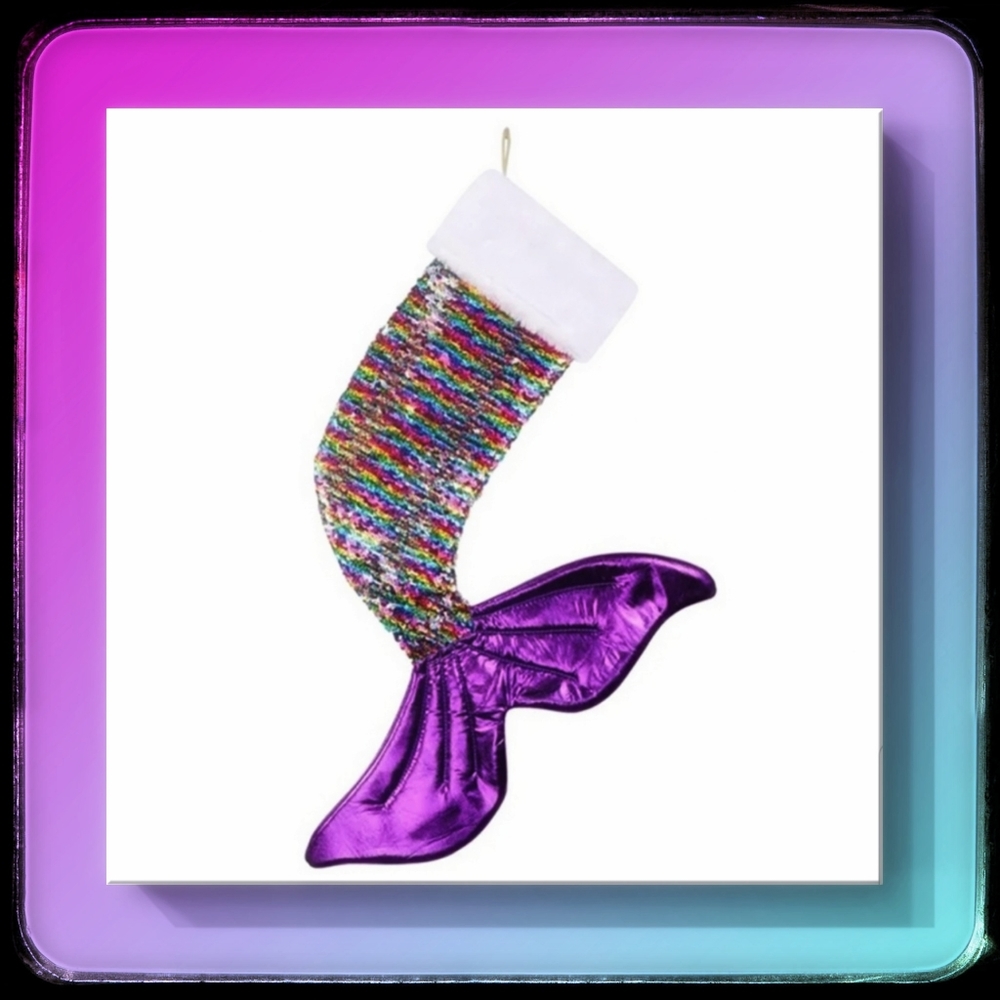 Mermaid Tail Multicolor Sequin Stocking